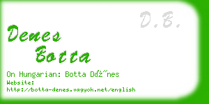 denes botta business card